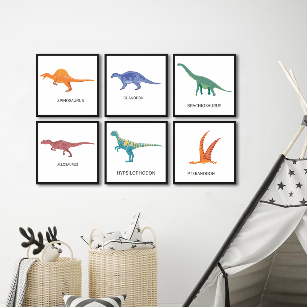 Quadro Decorativo Dinossauro Para Quarto Infantil