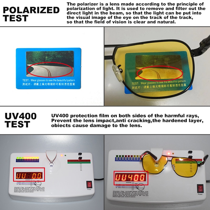 Óculos de sol polarizados óculos de sol de condução amarelo uv400 óculos de sol para carro