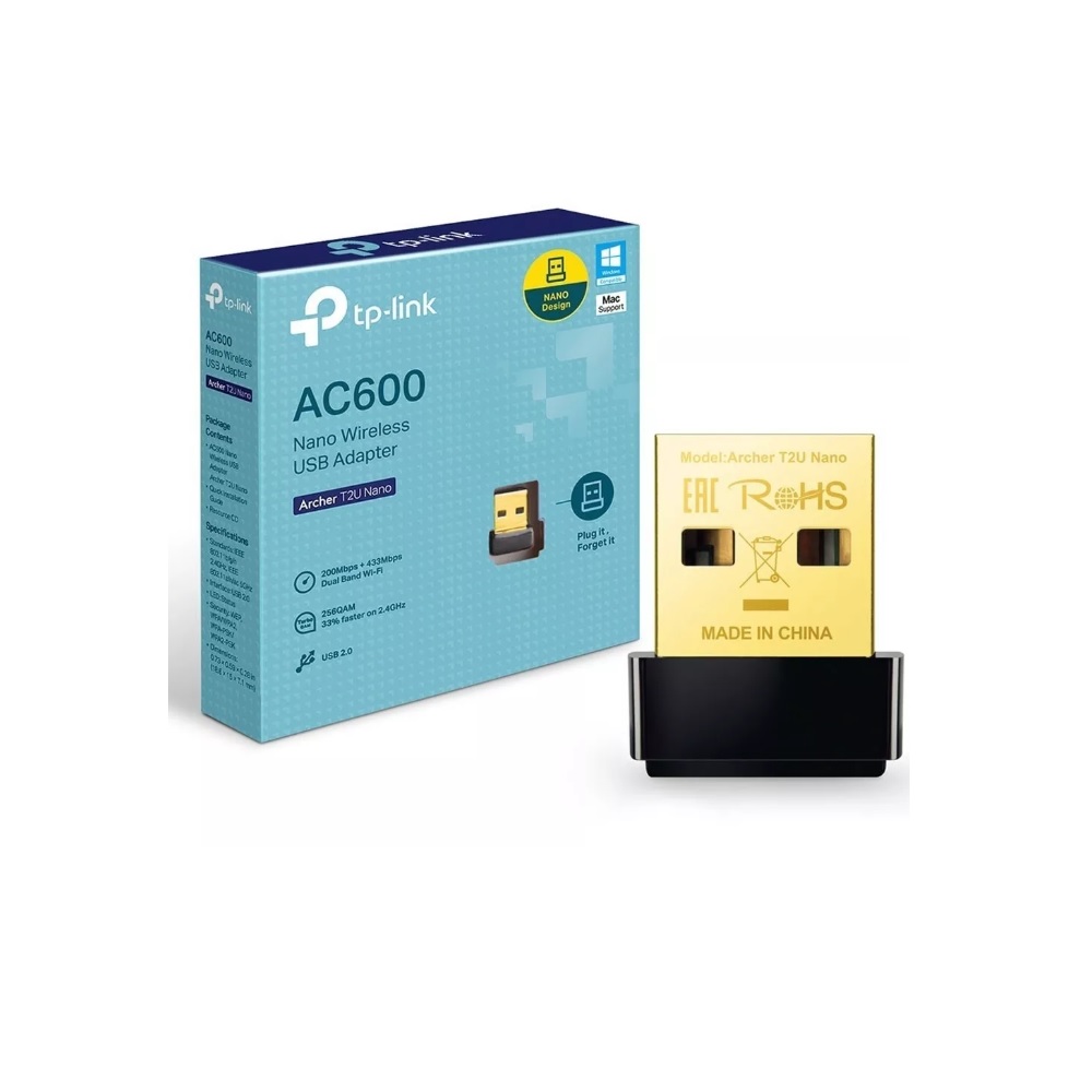ADAPTADOR USB WIRELESS TP-LINK AC600 ARCHER T2U NANO  - TELLNET
