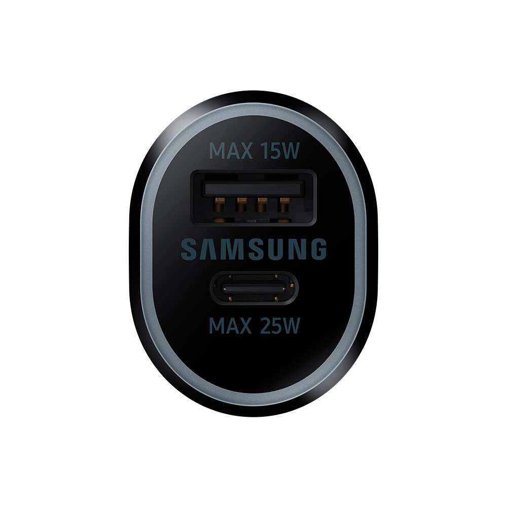 Carregador Veicular Samsung Super Rápido 40W USB dupla Preto