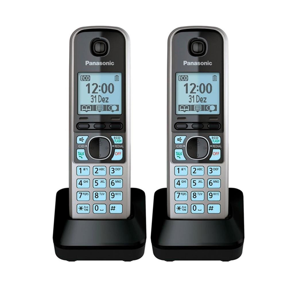 Telefone Sem Fio Panasonic KX-TG6713LBB com Backup de Energia e ID