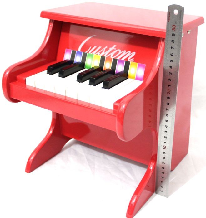 Piano Infantil Armário 13 Teclas - Piano de Armário de Madeira Pequeno Custom Vermelho
