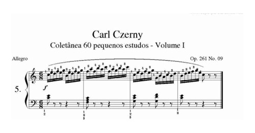 Kit Método De Ensino Czerny Barrozo Neto Coletânea Para Piano - Vol 1 E 2