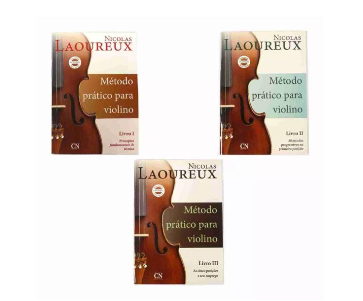 Kit Método Prático Para Violino Nicolas Laoureux - Livro I, Ii E Iii
