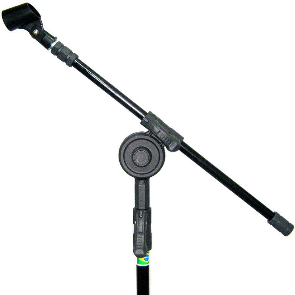 Pedestal de Microfone Visão para 1 MIC com Cachimbo - VPE2BK - Pacote com 2 Unidades