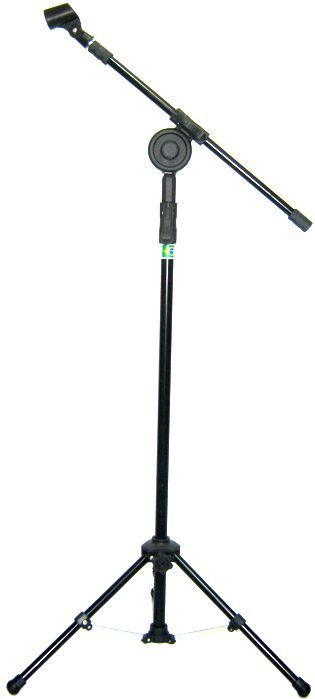 Pedestal de Microfone Visão para 1 MIC com Cachimbo - VPE2BK - Pacote com 4 Unidades