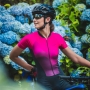 Macaquinho Ciclismo Feminino Hupi Delicata Preto Rosa