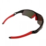 Oculos Lente Colorida Mask Preto Vermelho Com Case Elleven