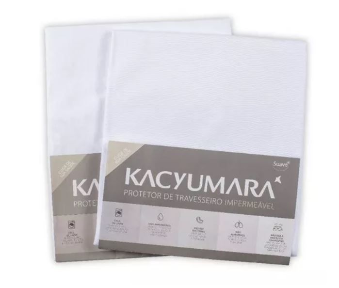 Protetor de Travesseiro Impermeável 50cm x 70cm Kacyumara