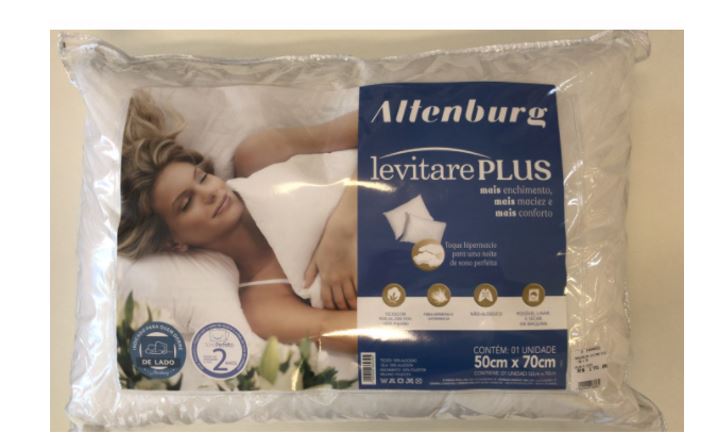 Travesseiro Levitare Plus 50cm x 70cm Altenburg