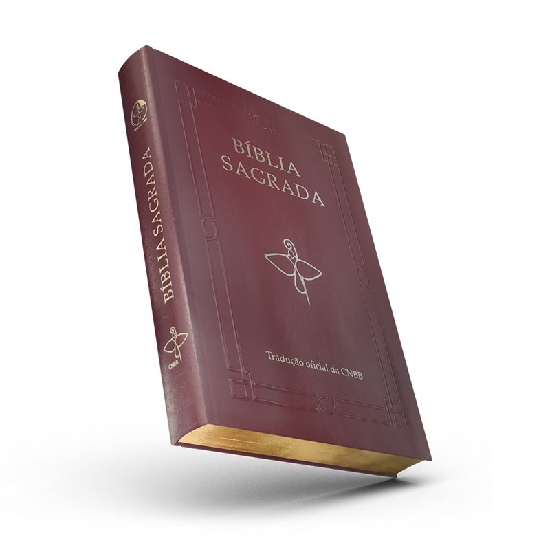Bíblia Sagrada Luxo Vinho - Letra grande - Tradução Oficial da CNBB  - Pastoral Familiar CNBB