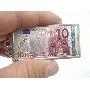 Conjunto 6 Peças Chaveiro Metal Cédula Nota De Euro