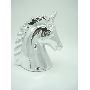 Cofre Unicornio Prata Cerâmica Presente Decoração Mod2