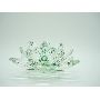 Flor De Lótus De Cristal Transparente Verde 10cm