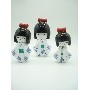 Boneca Kokeshi Japonesa Trio Branca