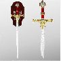 Espada Medieval Rei Davi 120cm Suporte Madeira