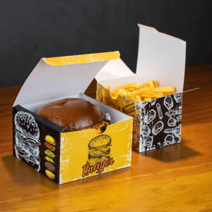 Box | Embalagem para Hambúrguer Artesanal GRANDE RÚSTICA