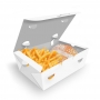 Delivery | Box para Combos (Hambúrguer e Batata Frita) PEQUENO BRANCO - 100 unidades
