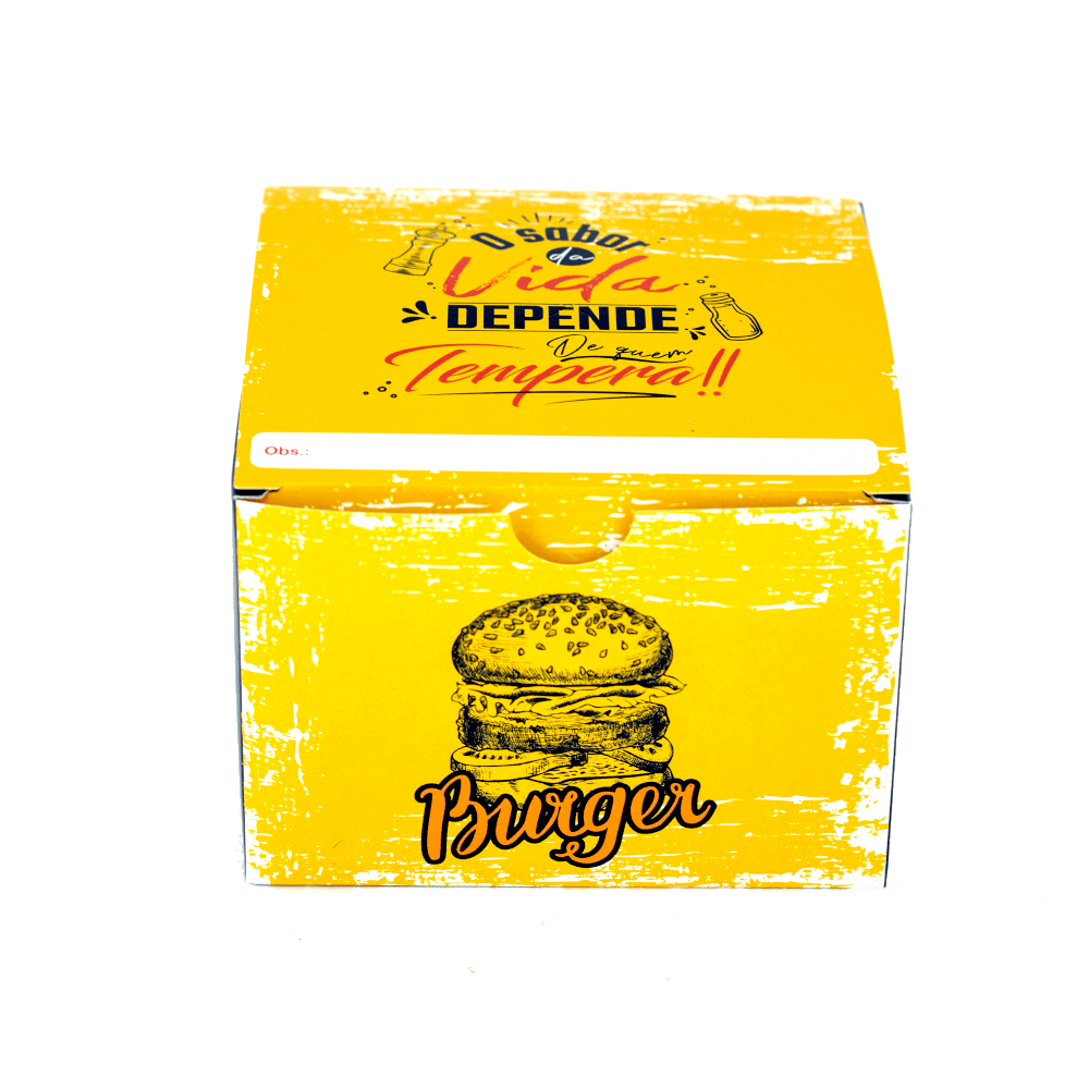 Box | Embalagem para Hambúrguer Gourmet PEQUENO RÚSTICA