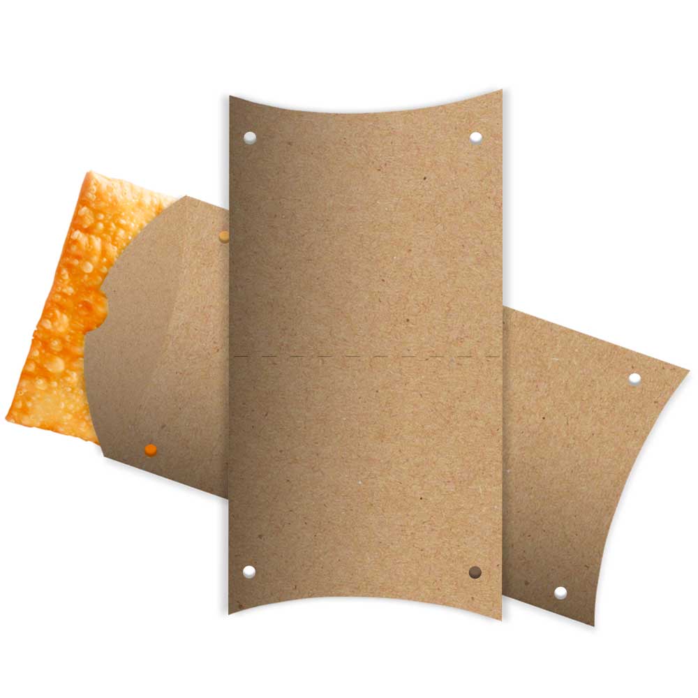 Caixa | Embalagem para Pastel Delivery KRAFT 31cm - 100 unidades