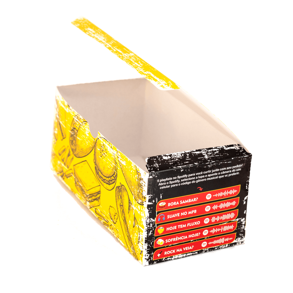 Delivery | Box para Combos (Hambúrguer e Batata Frita) RÚSTICA