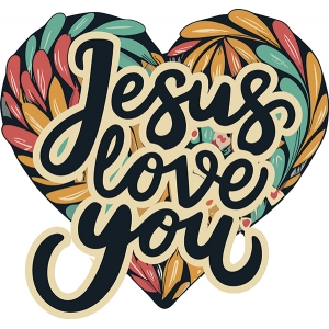 DTF JÁ IMPRESSO - JESUS LOVE YOU