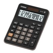 Calculadora Prática de Mesa Casio MX-12B Preta 12 Dígitos Solar