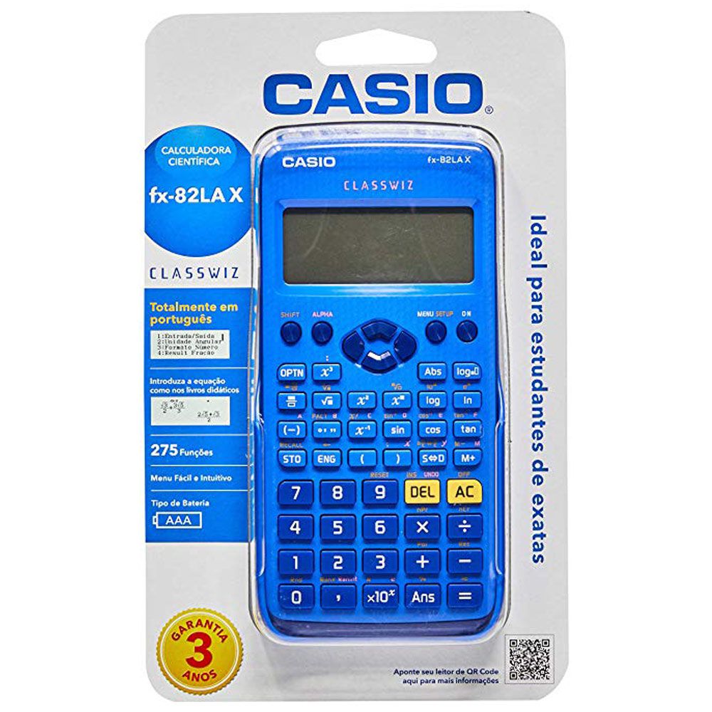 Calculadora Científica Casio Fx-82lax Azul 