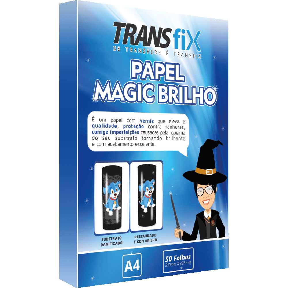 Papel Transfer Transfix 90g Magic Brilho A4 50 folhas