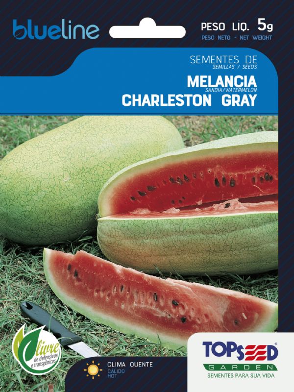 Sementes de Melancia Charleston Gray 5g - Topseed Blue Line - Foto 0