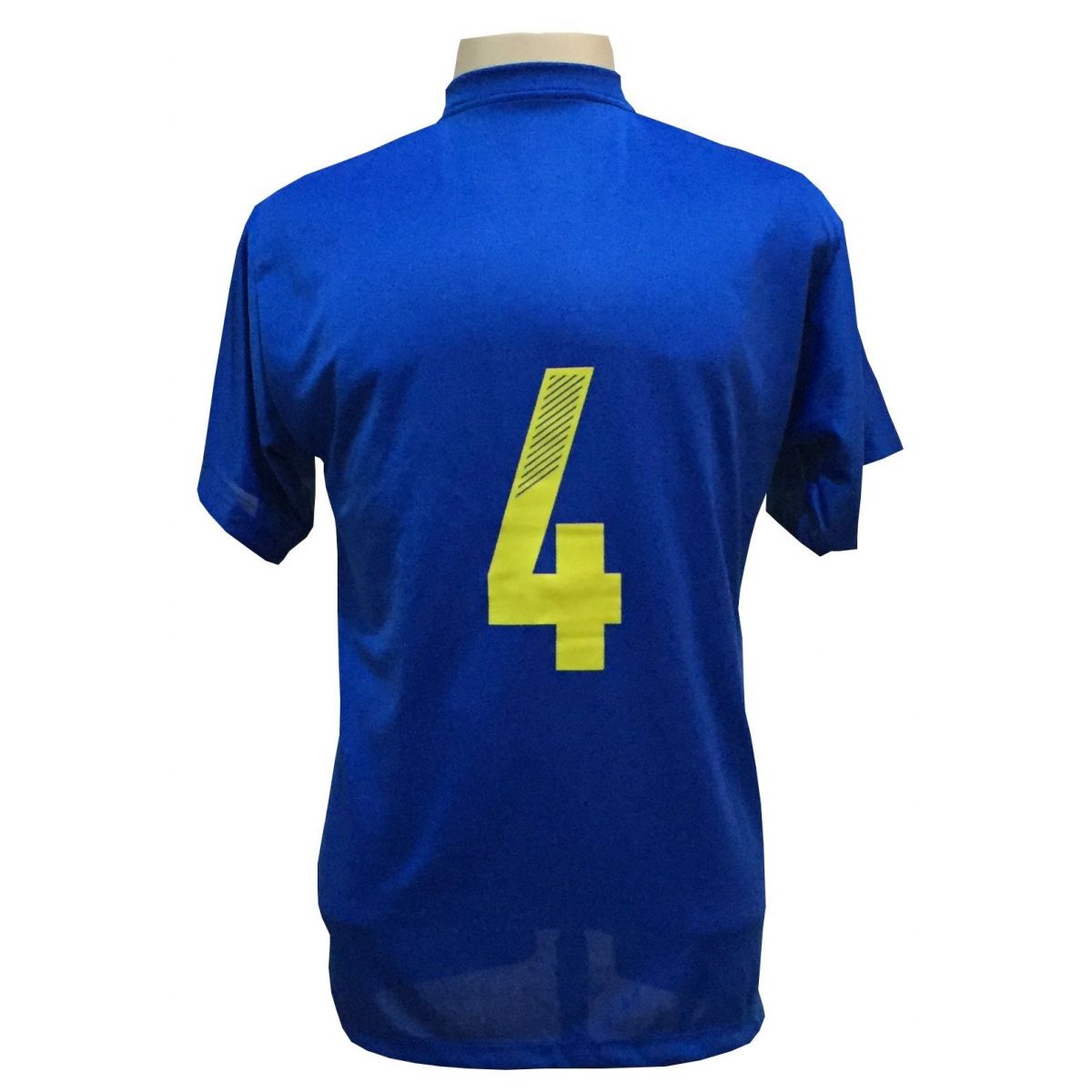 Uniforme Esportivo Completo modelo Boca Juniors 14+1 (14 camisas Royal/Amarelo + 14 calções Madrid Royal + 14 pares de meiões Amarelos + 1 conjunto de goleiro) + Brindes
