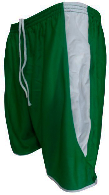 Uniforme Esportivo com 12 camisas modelo Milan Verde/Branco + 12 calções modelo Copa Verde/Branco + Brindes
