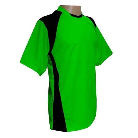 Kit 16+1 de Camisas Esportivas TRB Verde Limão/Preto