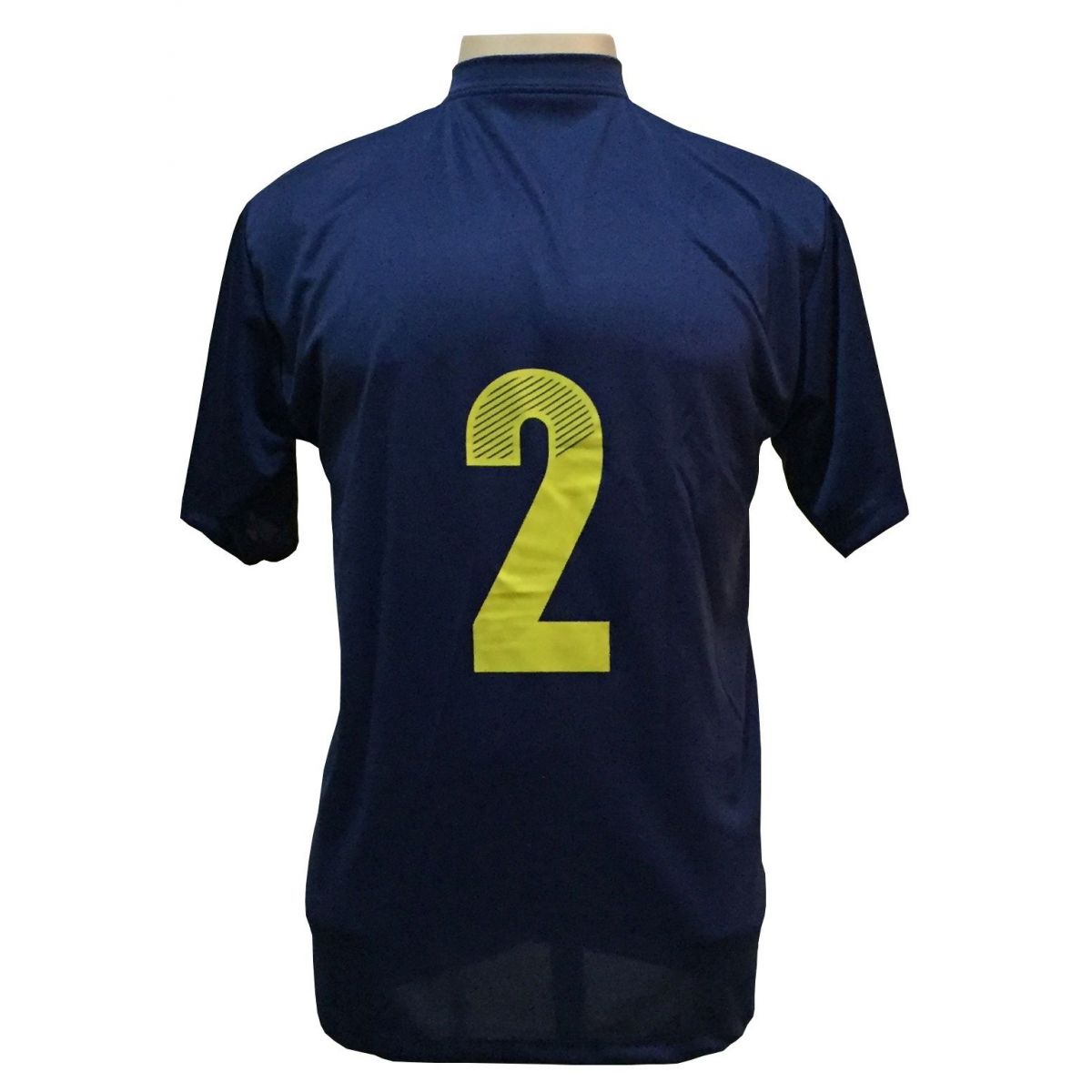 Uniforme Esportivo Completo modelo Boca Juniors 14+1 (14 camisas Marinho/Amarelo + 14 calções Madrid Amarelo + 14 pares de meiões Amarelos + 1 conjunto de goleiro) + Brindes