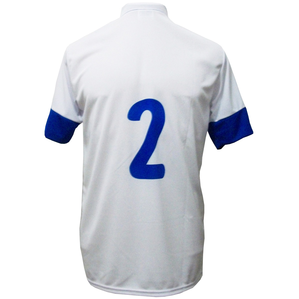Uniforme Esportivo Completo modelo Sporting 14+1 (14 camisas Branco/Royal + 14 calções modelo Copa Royal/Branco + 14 pares de meiões Royal + 1 conjunto de goleiro) + Brindes