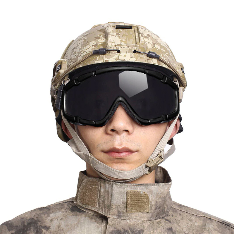 Óculos de Proteção FMA - TB886 com Cooler Black - MAB AIRSOFT