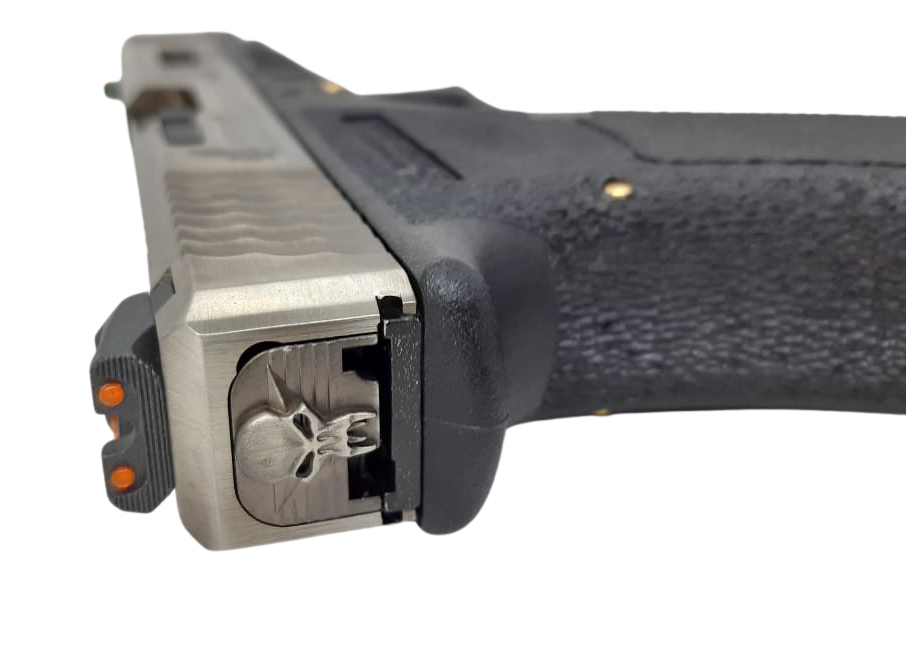 Pistola Airsoft WE Glock G17 T7 GBB Metal e Polimero Preta / Prata - Calibre 6 mm # - MAB AIRSOFT