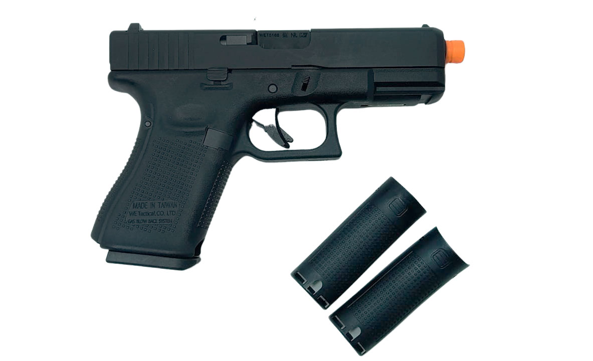 Pistola Airsoft WE Glock G19 Gen 5 GBB Metal e Polimero Preta - Calibre 6 mm #