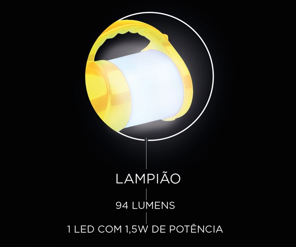 Lanterna De Led Com Função Lampião Recarregável Bivolt Yg-3549 Nsbao  - Rei da Borracha