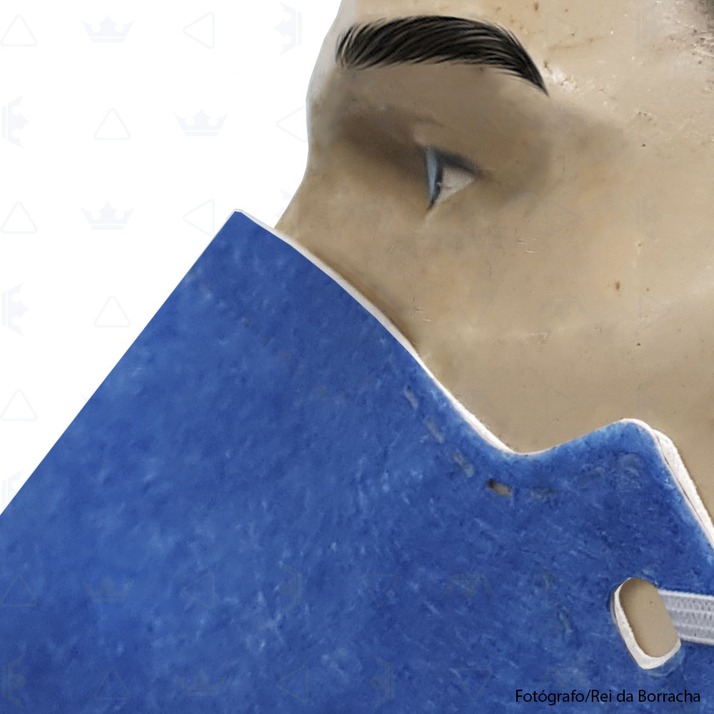 Máscara Respiratória Descartável Classe PFF2 S (N95) Azul Supersafety - Rei da Borracha