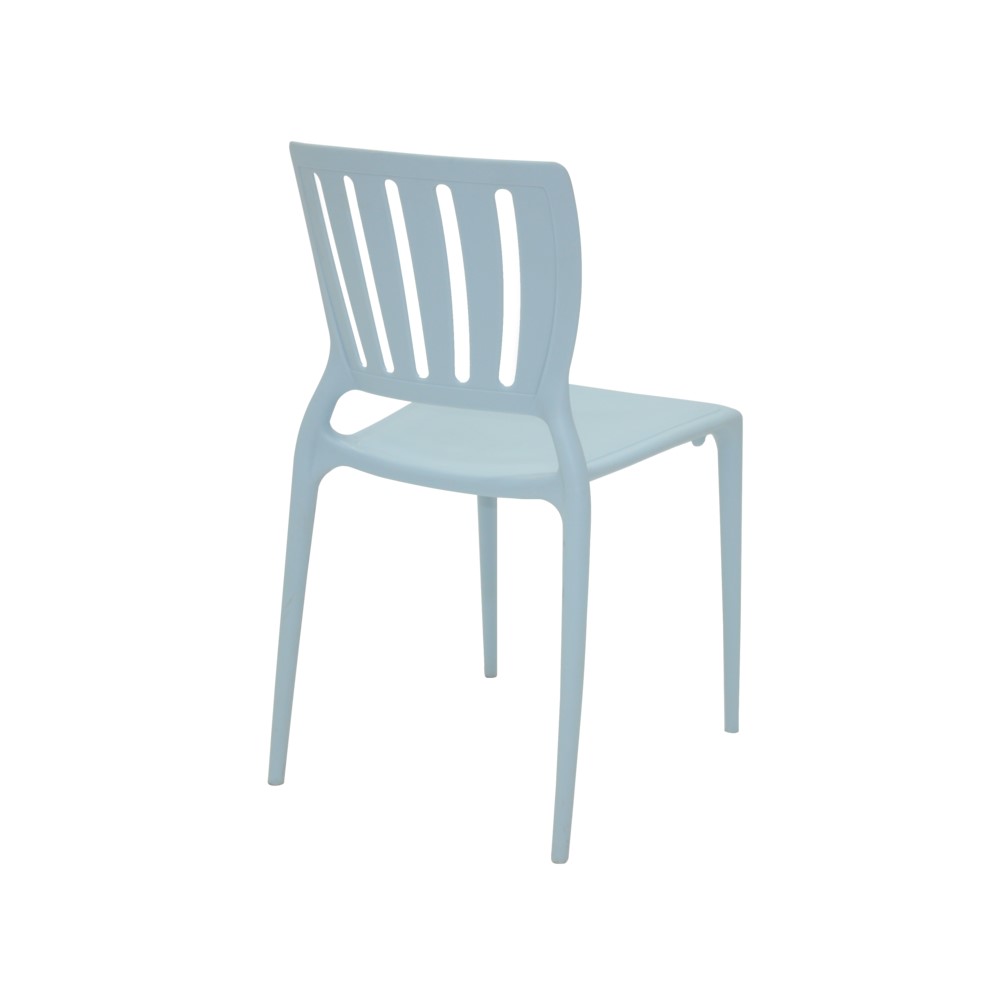Cadeira Sofia Azul Tramontina Encosto Vazado Vertical 92035/070
