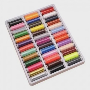 Kit Estojo de Linhas para Costura 39 Linhas de cores Diversas