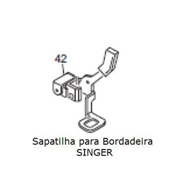 Calcador / Sapatilha para Bordadeira SINGER EM 200 cod. 68002690 