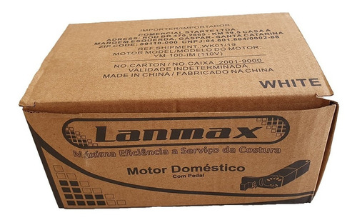 Motor para máquina de Costura Doméstica LANMAX Branco
