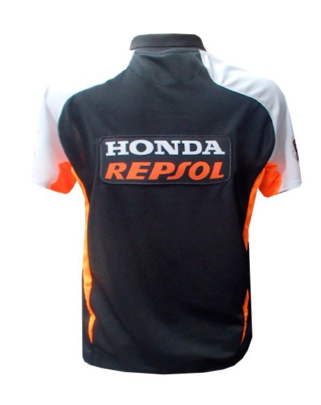 Camisa Polo Puma Honda Preta e Laranja e Branca HD300  - AGAIMPORTADOS
