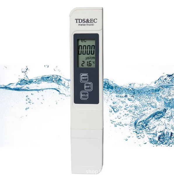 Condutivimetro, medidor TDS  e temperatura na água