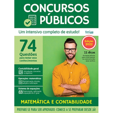 Apostilas Concursos Públicos Ed. 04 - Matemática e Contabilidade - PRODUTO DIGITAL (PDF)