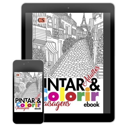 Pintar e Colorir Adultos Ed. 44 - Paisagens - PRODUTO DIGITAL (PDF)