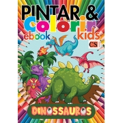Pintar e Colorir Kids Ed. 35 - Dinossauros - PRODUTO DIGITAL (PDF)