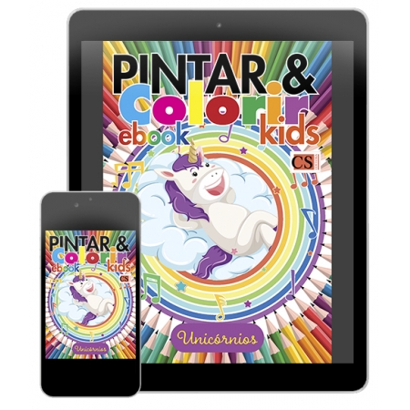 Pintar e Colorir Kids Ed. 39 - Unicornios - PRODUTO DIGITAL (PDF)